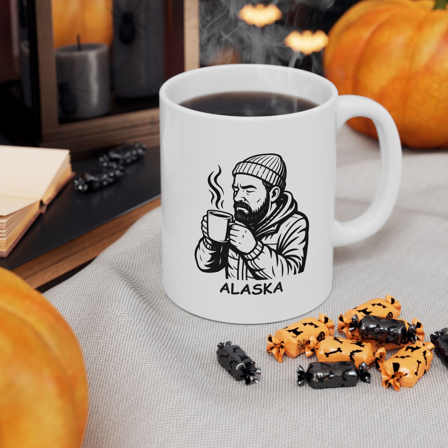 "In Alaska, ‘hot’ means ‘boiling coffee.’" Ceramic Mug - 13059