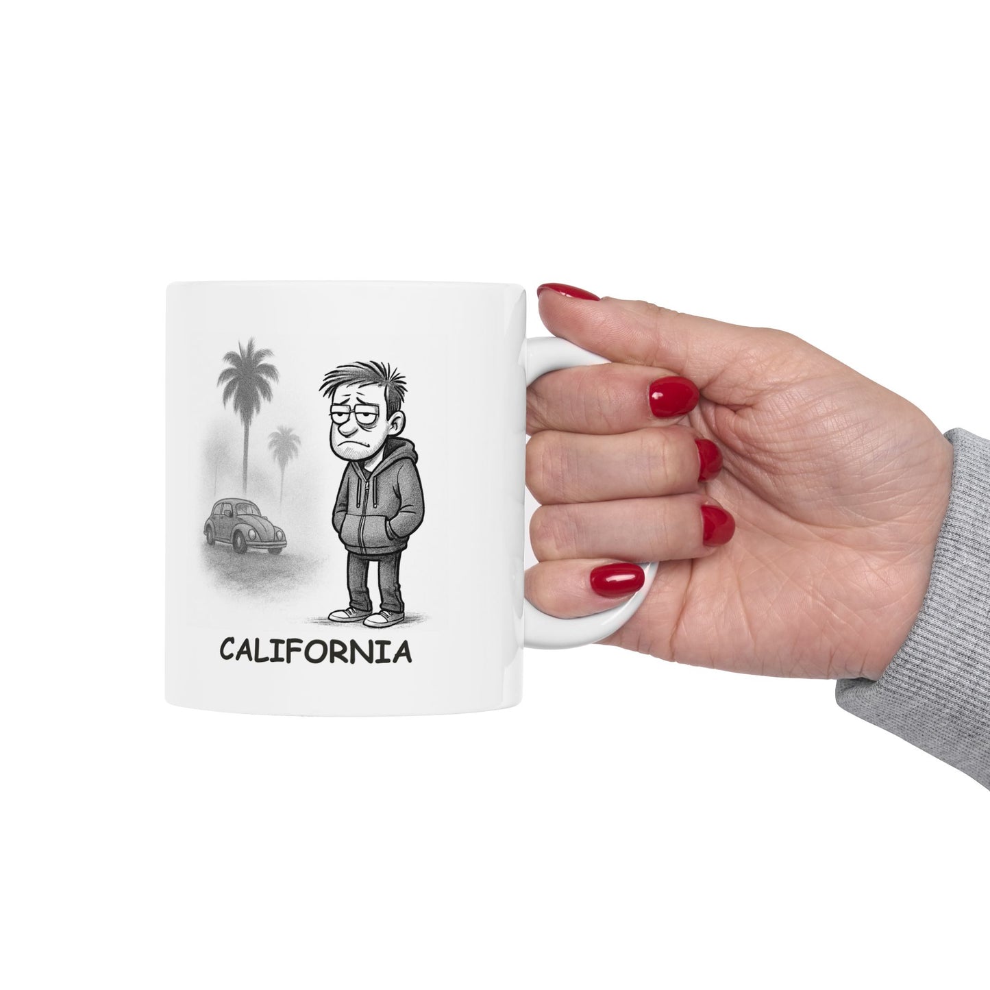 "It’s not a bad day, it’s just a foggy California morning." Ceramic Mug - 11oz & 15oz, 12710