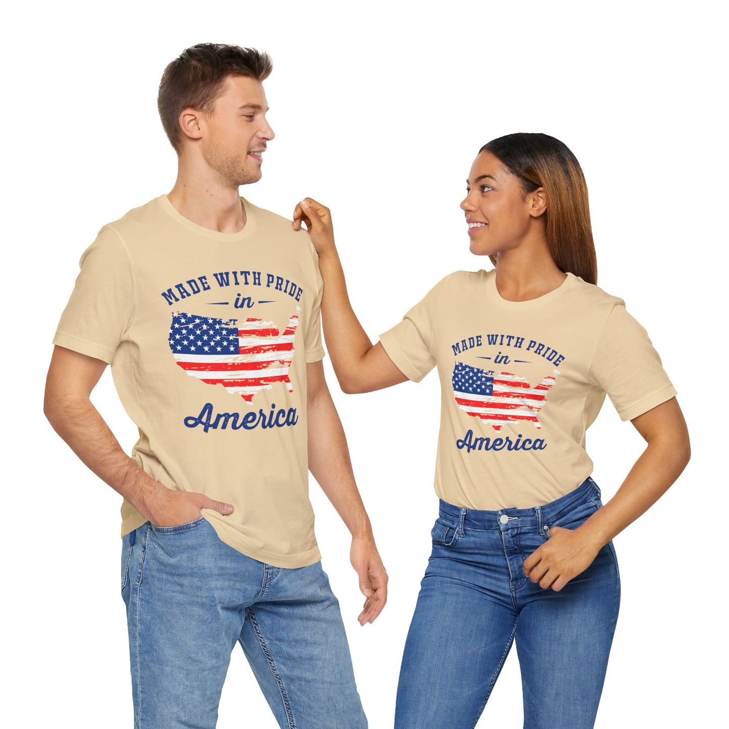 American Pride Unisex Tee, Patriotic Shirt, USA Pride Tee, Independence Day Apparel, Gift for Veterans, Summer Fashion - 13693