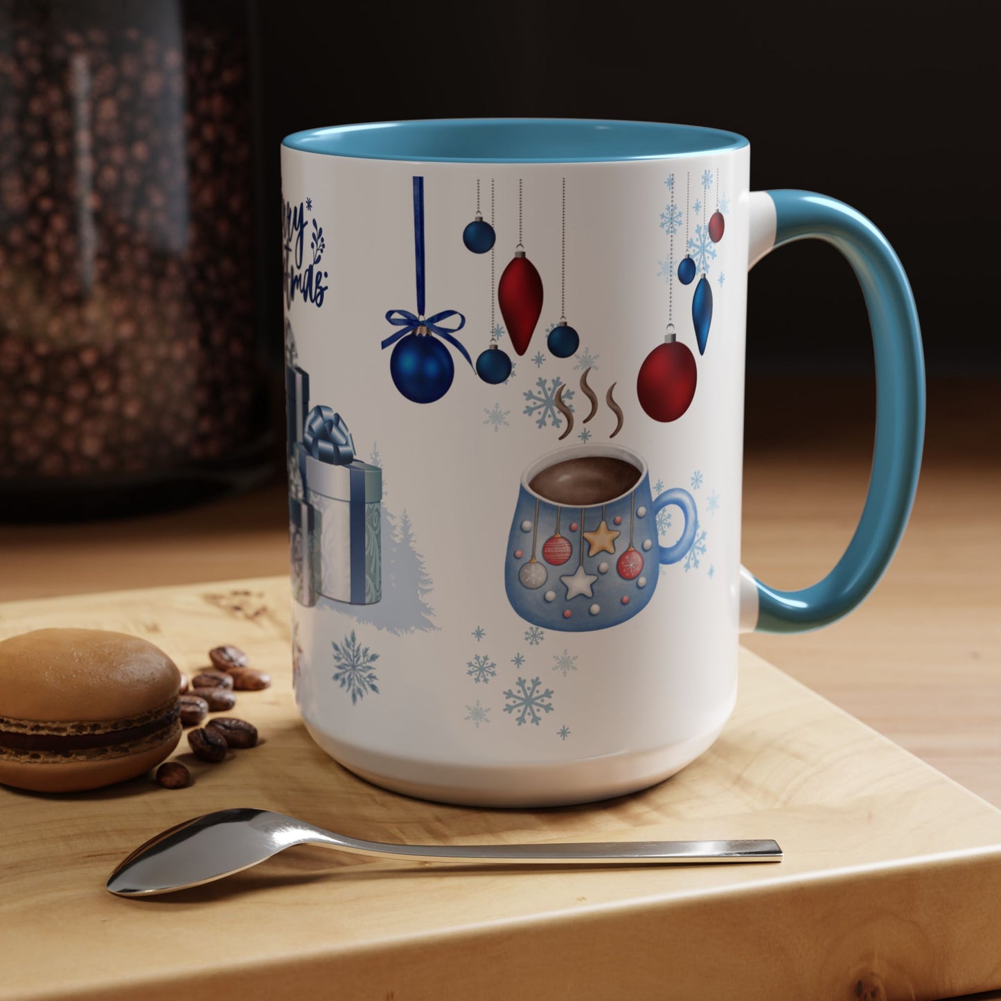 Blue Christmas - Accent Coffee Mug (11, 15oz)