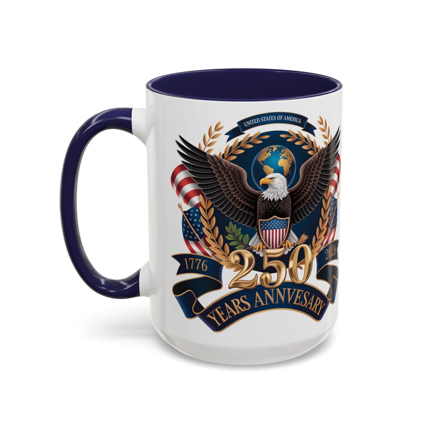 250th Anniversary Eagle Coffee Mug — Patriotic 1776–2026 Commemorative Accent Mug - 14871