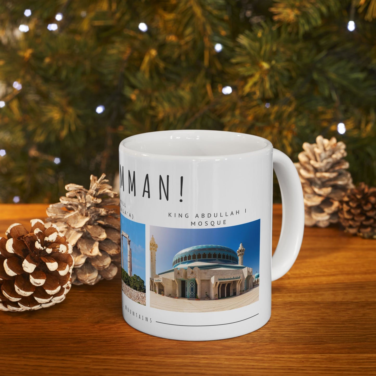 Hello Amman! Ceramic Mug - 11oz & 15oz - Perfect Gift for Travelers and Coffee Lovers - 12107