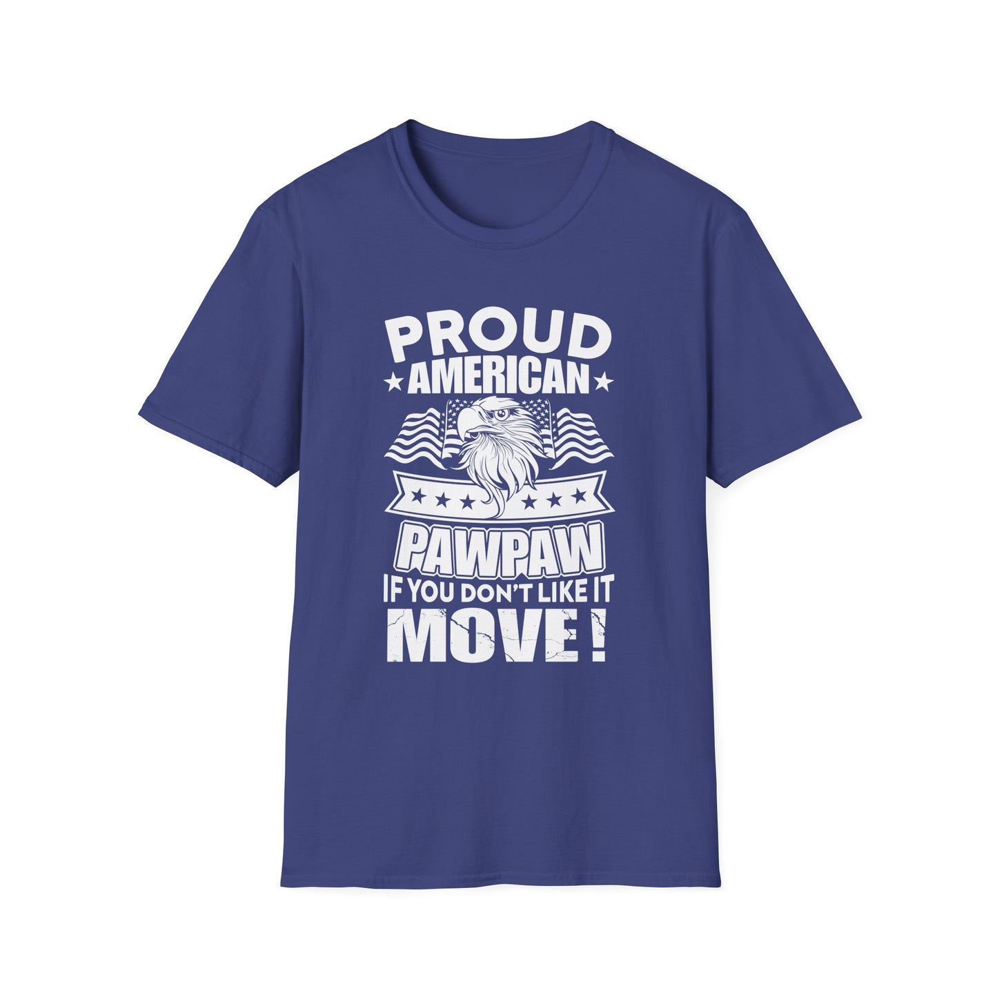 Proud American Pawpaw T-Shirt, Unisex Tee for Grandfather, Father's Day Gift, Casual Wear, Patriotic Shirt, Comfortable Tee - 13787