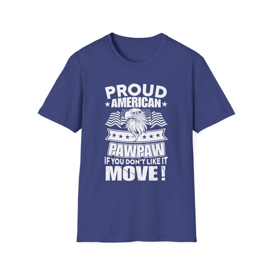 Proud American Pawpaw T-Shirt, Unisex Tee for Grandfather, Father's Day Gift, Casual Wear, Patriotic Shirt, Comfortable Tee - 13787