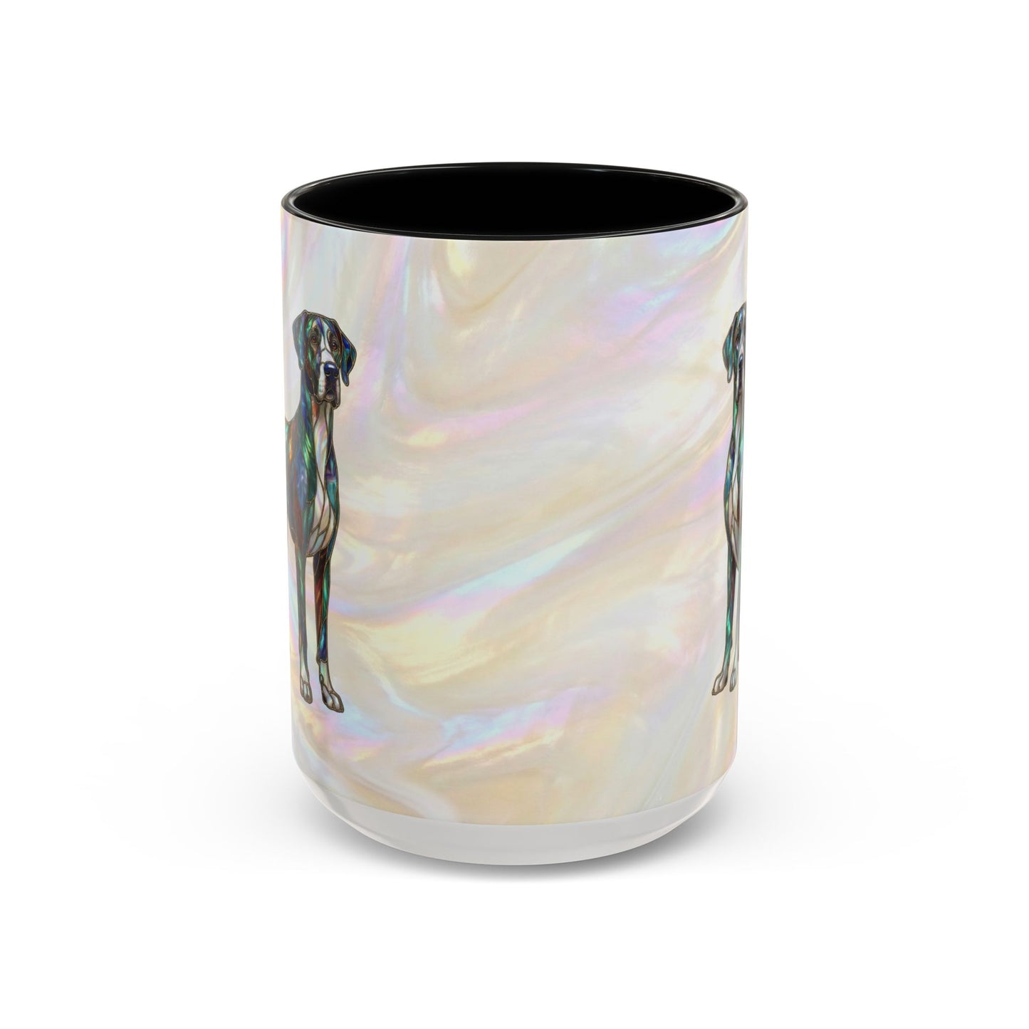 Personalized Great Dane Dog Mug — Stained Glass Design (11/15 oz) - 14550