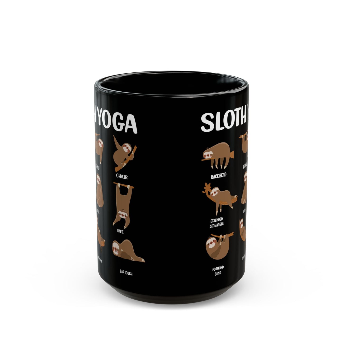 Sloth Yoga Mug, Fun Sloth Yoga Design Mug, Gift for Sloth Lovers - 13153