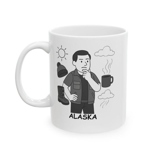 "Alaska: Where every season is an adventure, even if it’s just figuring out what to wear." Ceramic Mug - 11oz/15oz - 13020
