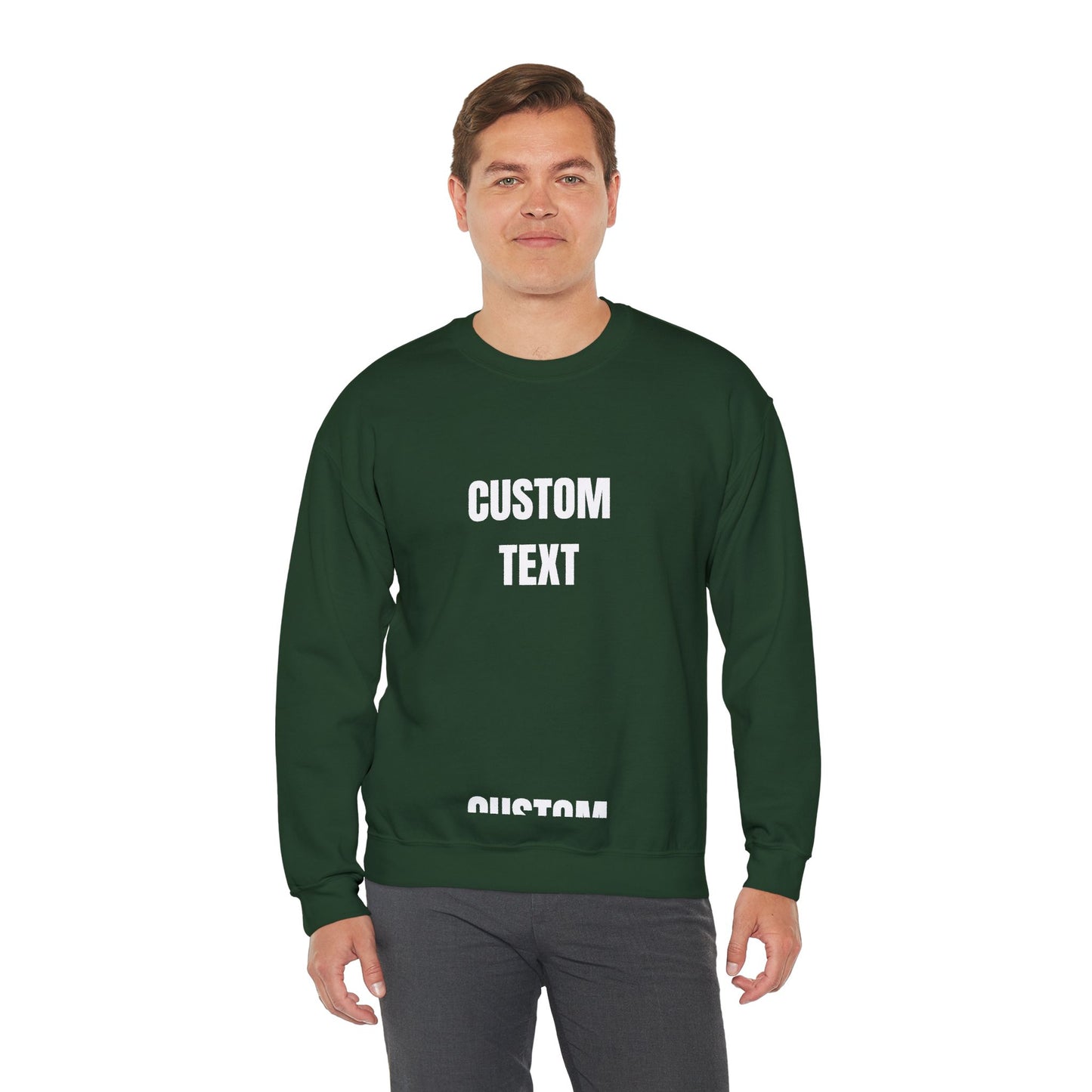 Custom Text Crewneck Sweatshirt – Personalized Unisex Pullover - 14682