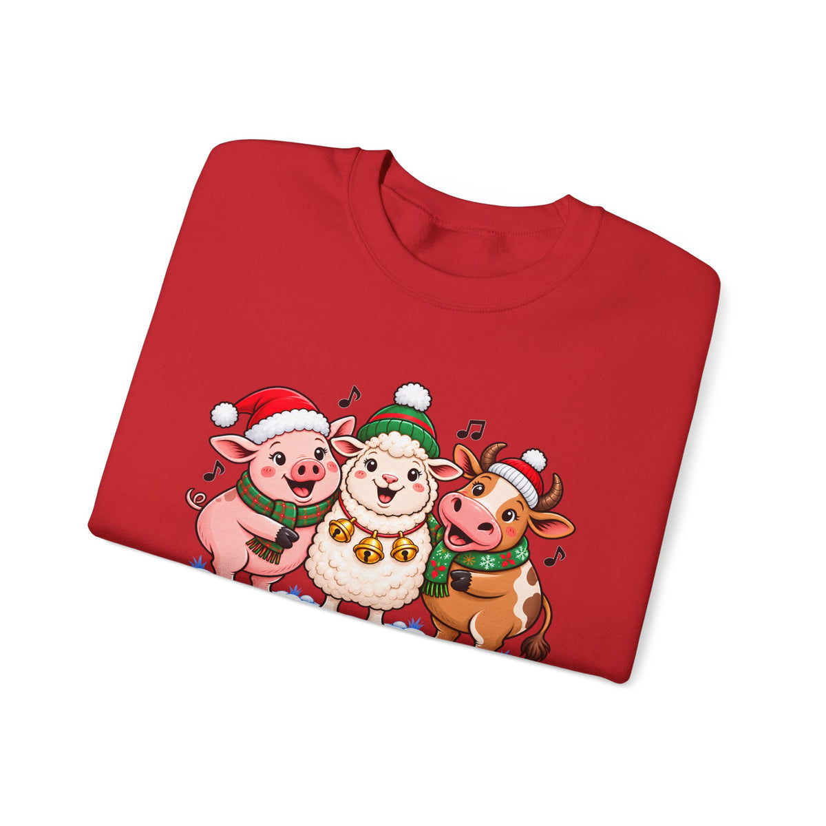 Christmas Farm Animal Friends Sweatshirt, Cute Holiday Crewneck - 14560
