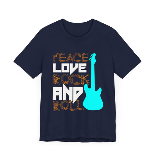 Peace Love Rock & Roll - Unisex Jersey Short Sleeve Tee