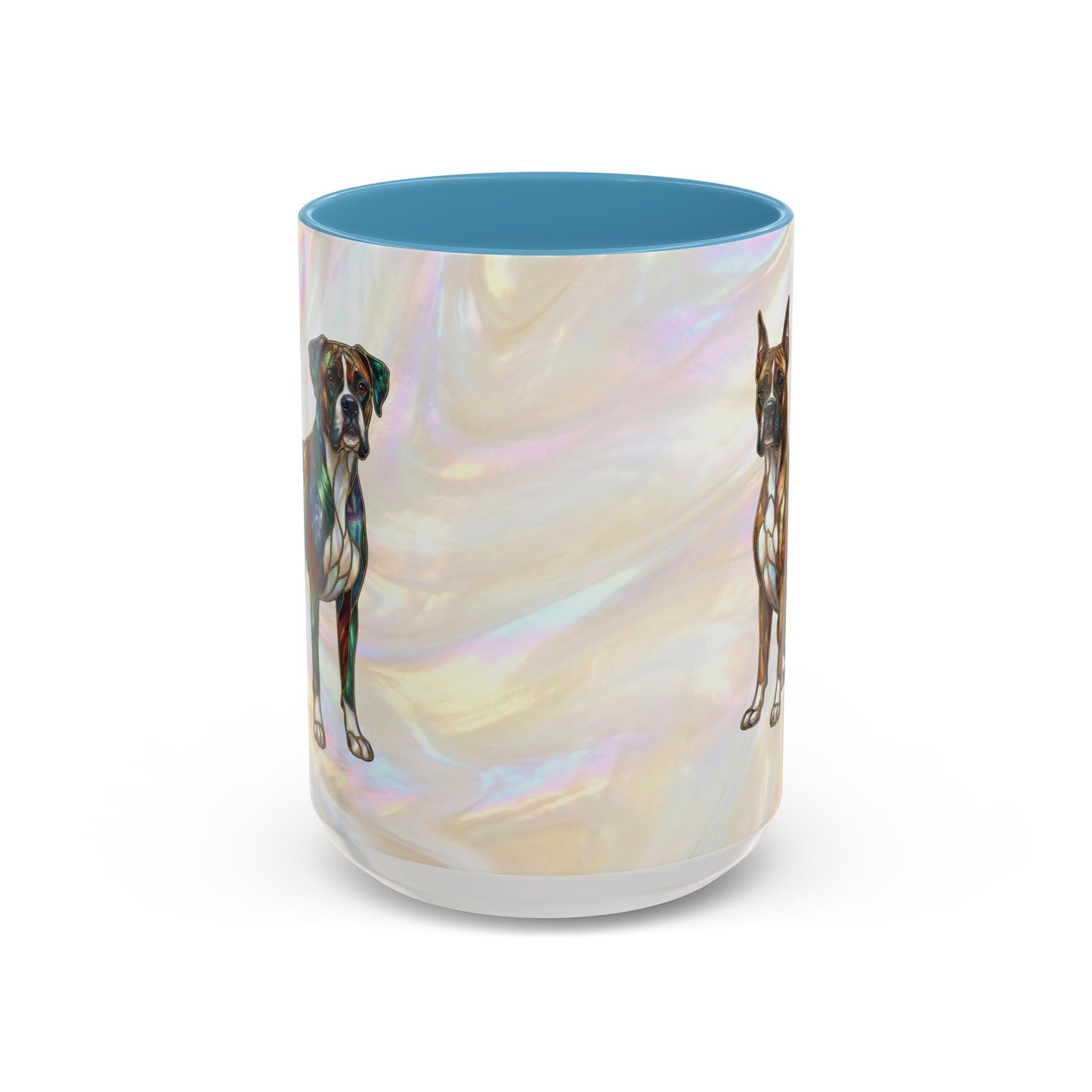 Boxer Accent Coffee Mug -Stained Glass Style (11/15oz) - 14621