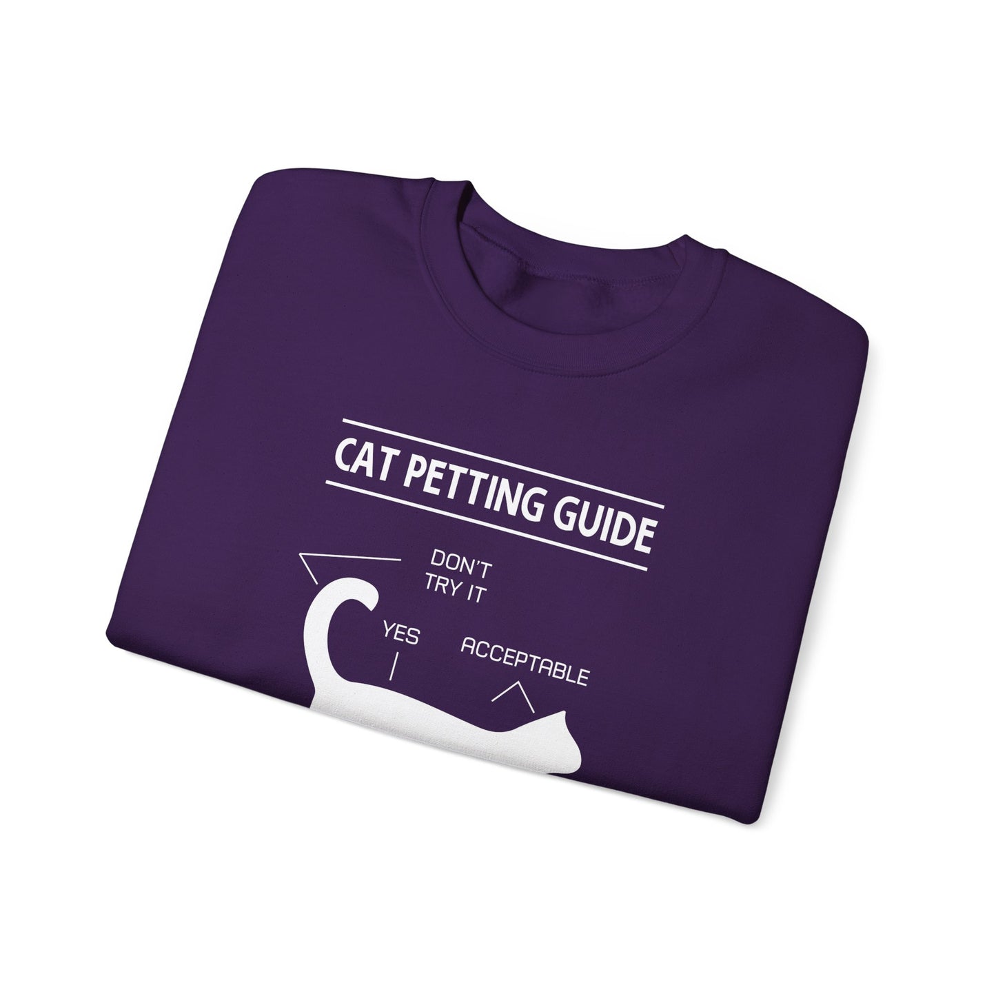 Cat Petting Guide - Unisex Heavy Blend™ Crewneck Sweatshirt