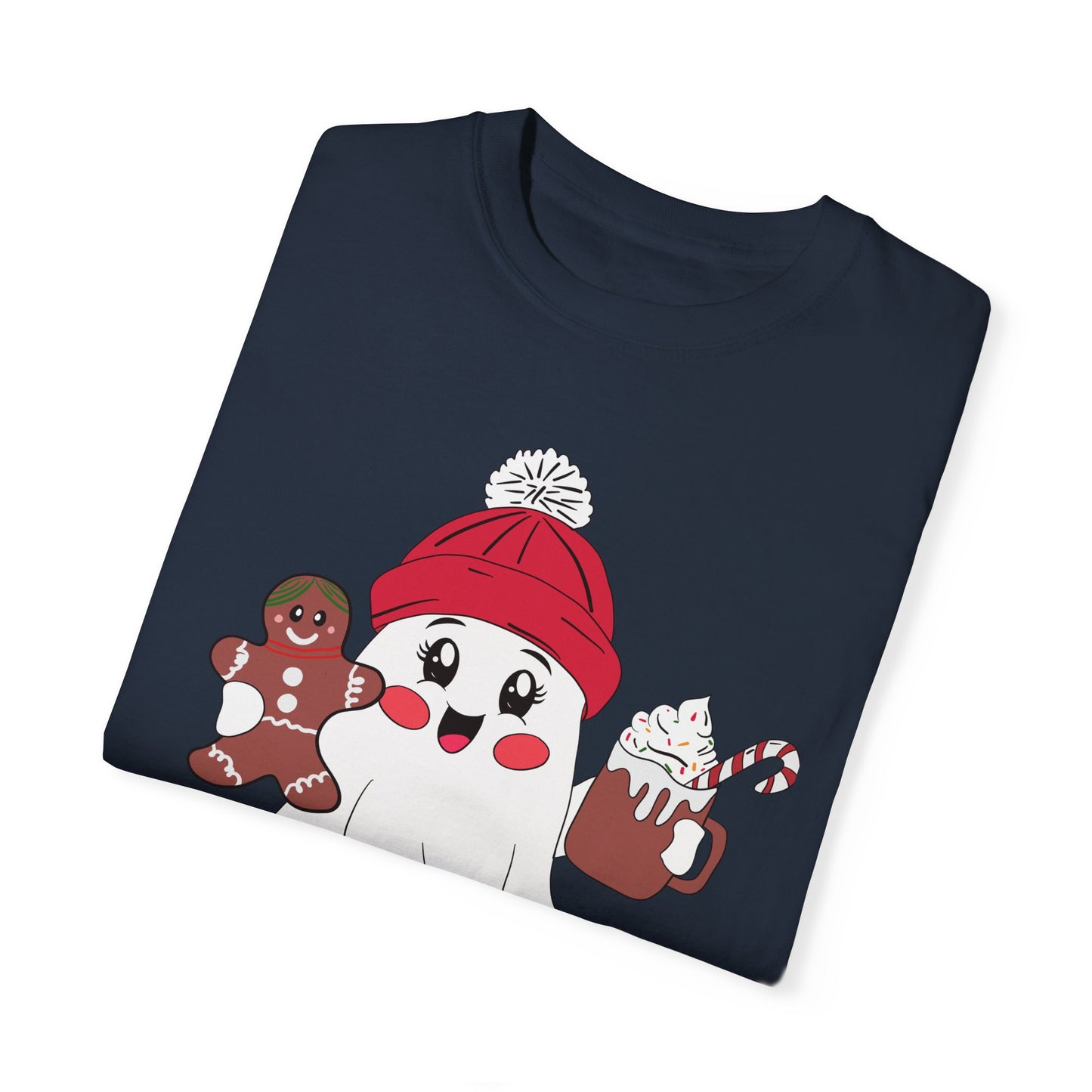 Christmas Ghost - Unisex Garment-Dyed T-shirt - 10408