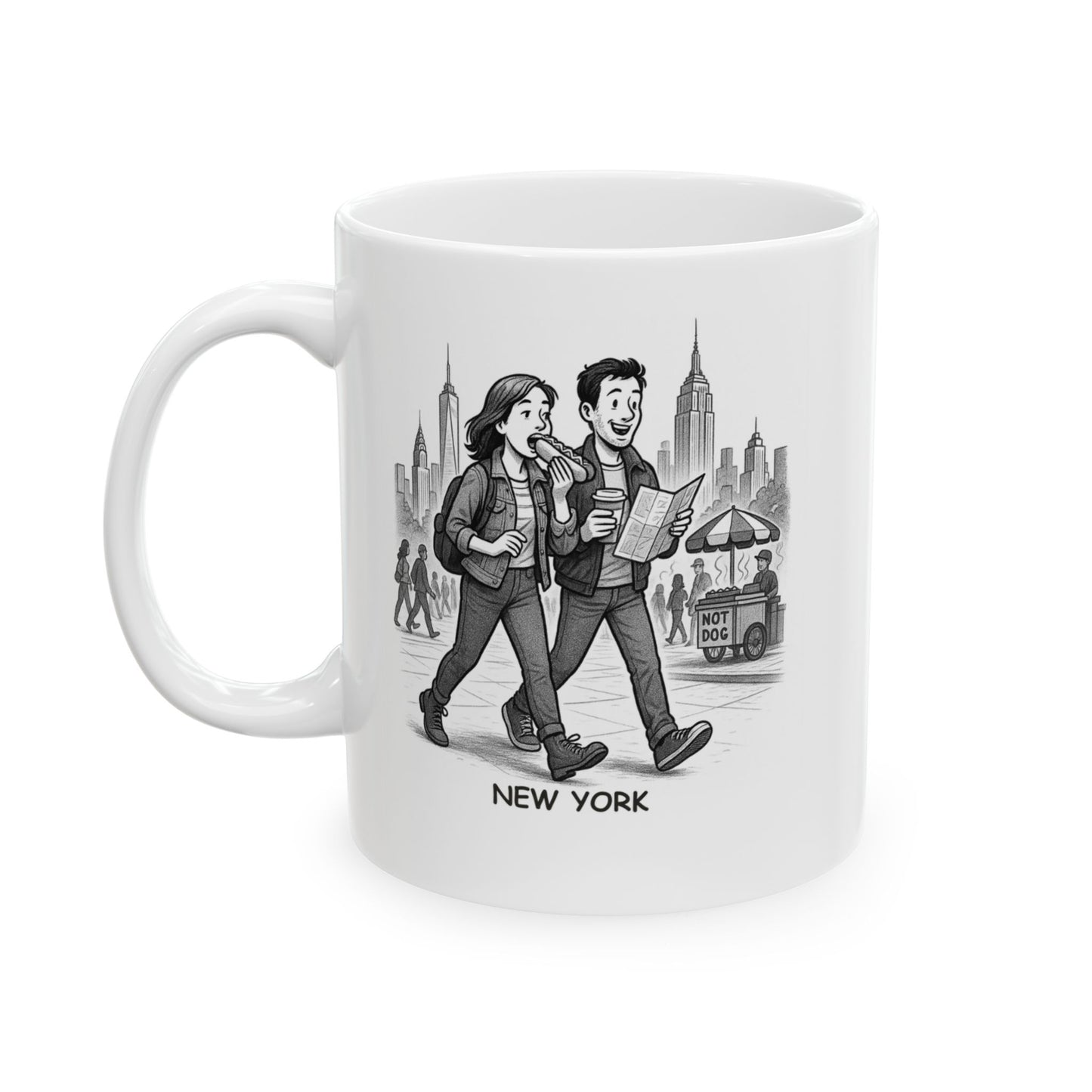 "In New York, we don’t do ‘relaxing weekends’—we do ‘exploring new places and eating everything in sight’ weekends." Ceramic Mug - 11oz & 15oz - 12866