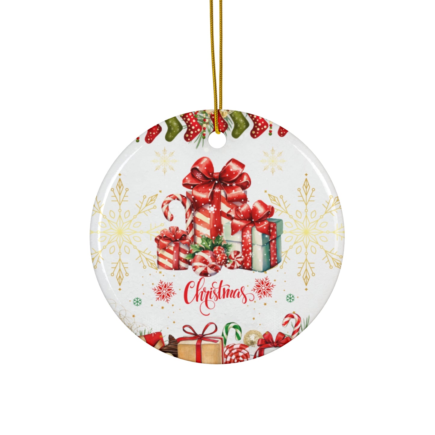 Christmas Gift - Ceramic Ornament, 4 Shapes