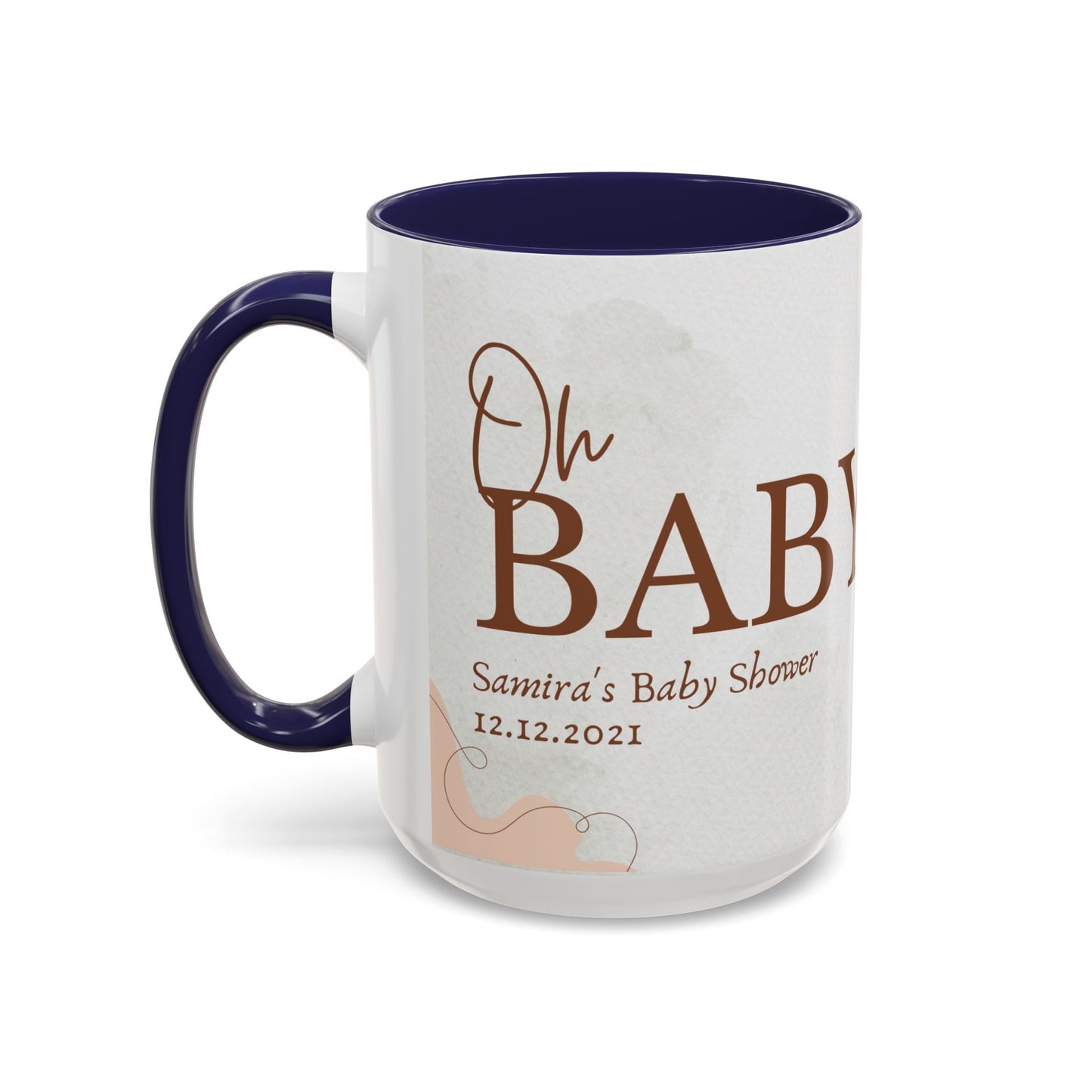 Oh Baby, Samira's Baby Shower, Customizable - Accent Coffee Mug (11, 15oz) - 10882