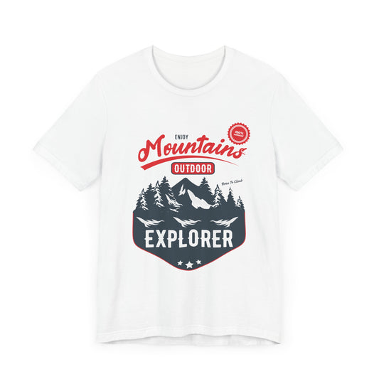 Enjoy Mountains, Outdoor Explorer - Unisex Jersey Short Sleeve Tee - 12592
