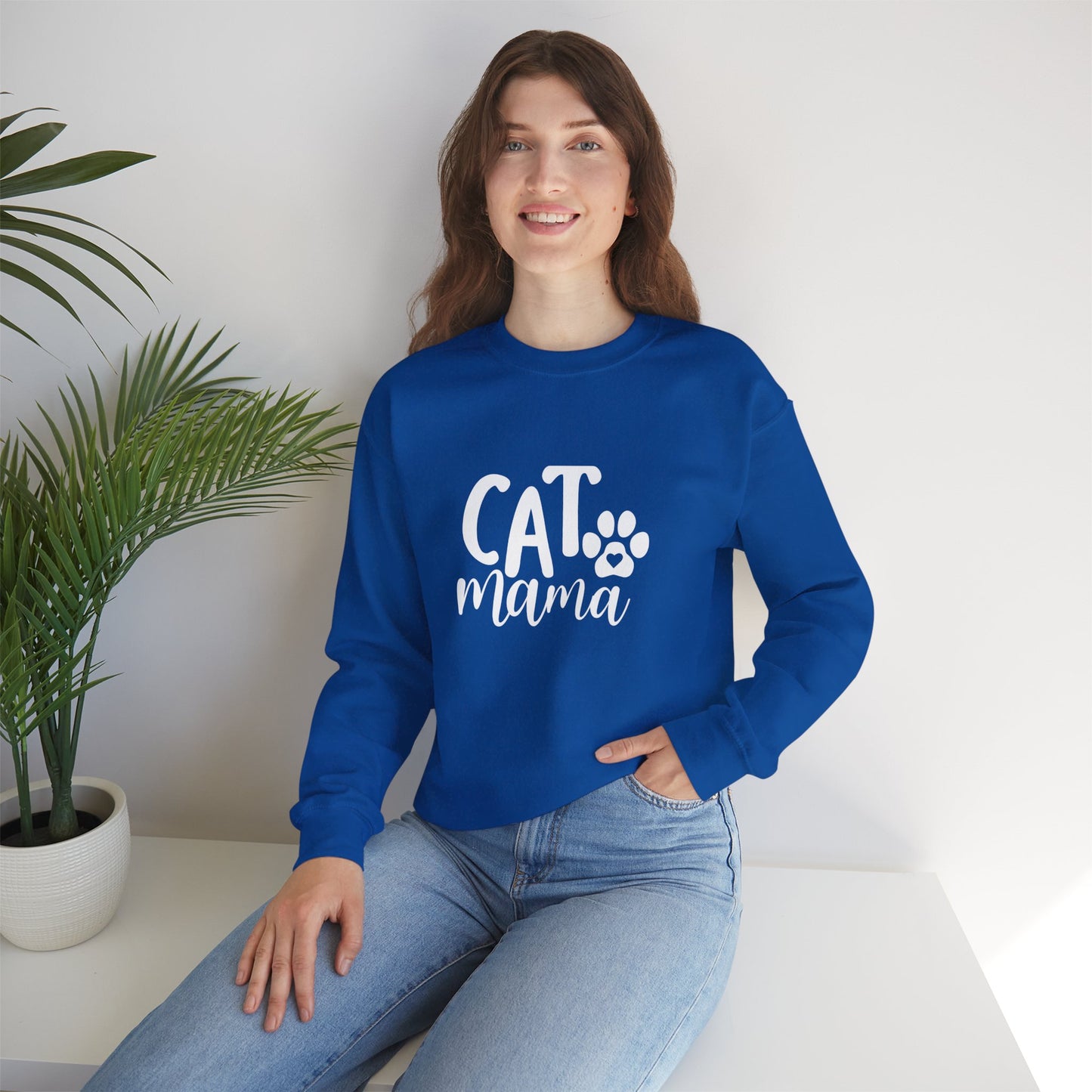 Cat Mama - Unisex Heavy Blend™ Crewneck Sweatshirt