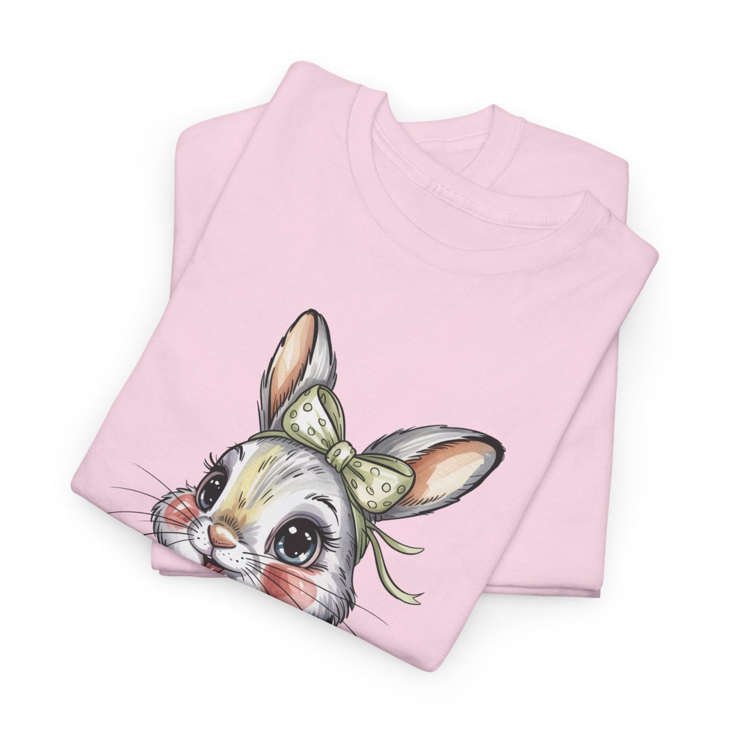 Cute Bunny T-Shirt – “Hoppy & Happy” Easter Rabbit Tee Gift for Kids & Adults - 14848