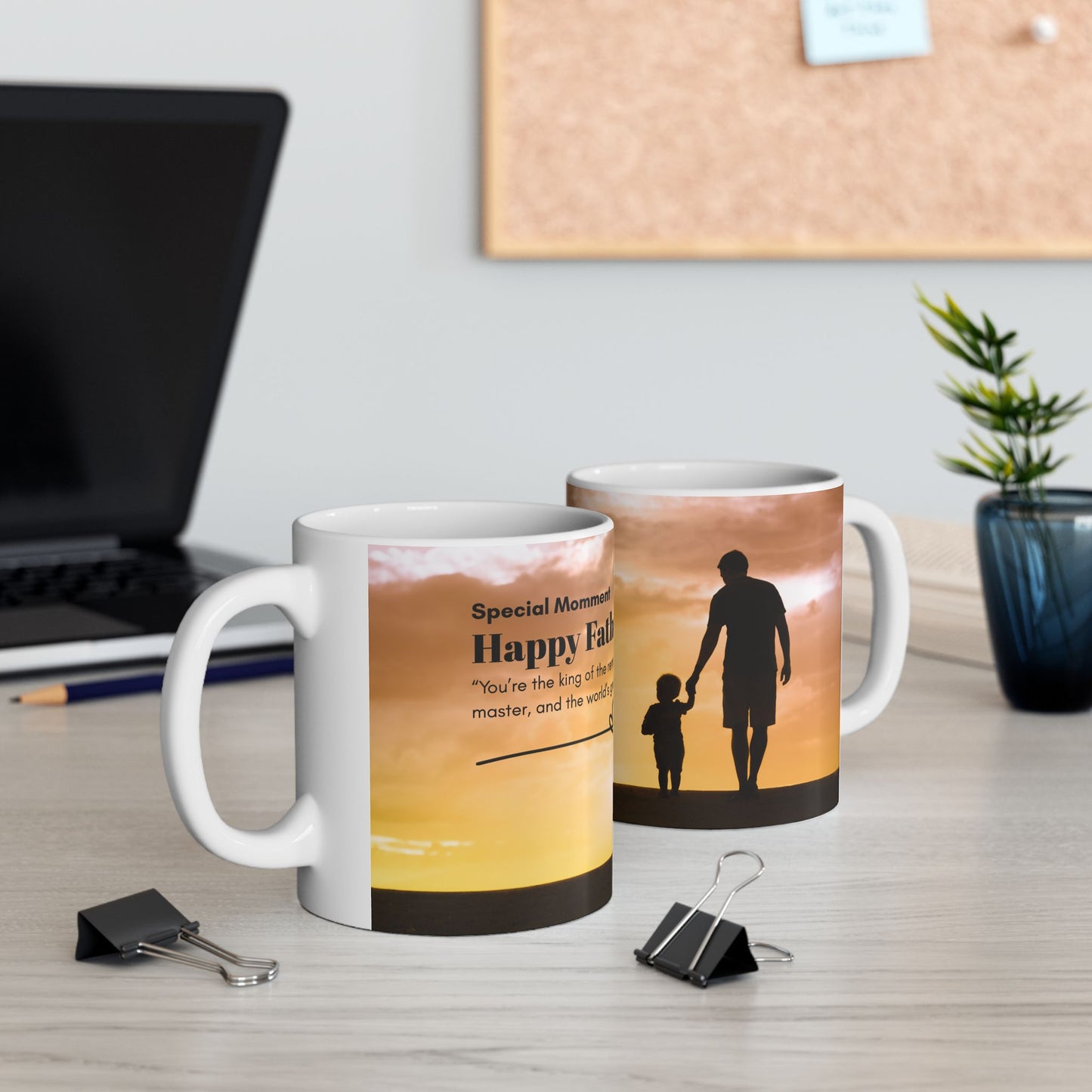 Father's Day Ceramic Mug, Gift for Dad, Dad Coffee Cup, Personalized Mug for Father, BBQ Lover's Mug, Great Gift for Him - 14057