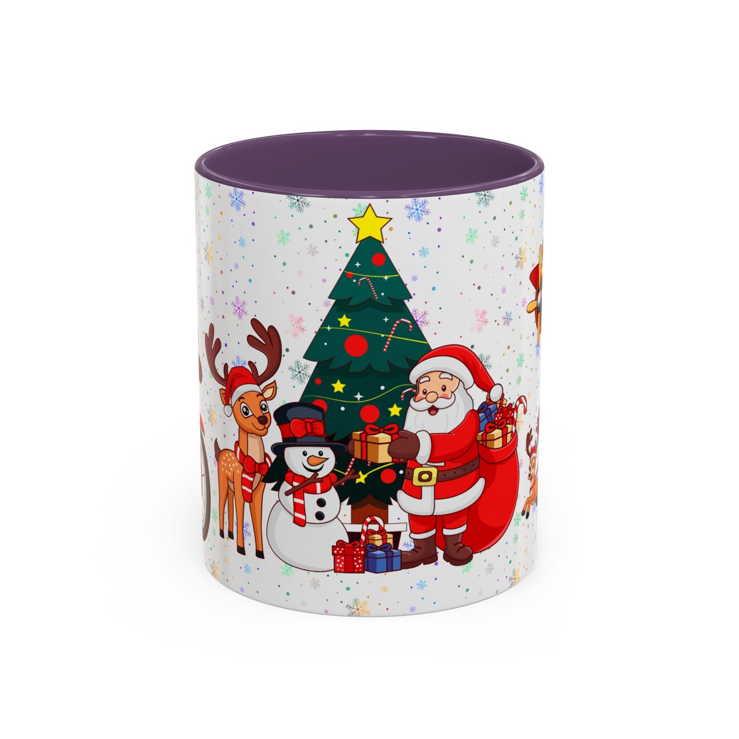 Christmas Party, Santa, Snowman & Reindeer - Accent Coffee Mug (11, 15oz) - 10429