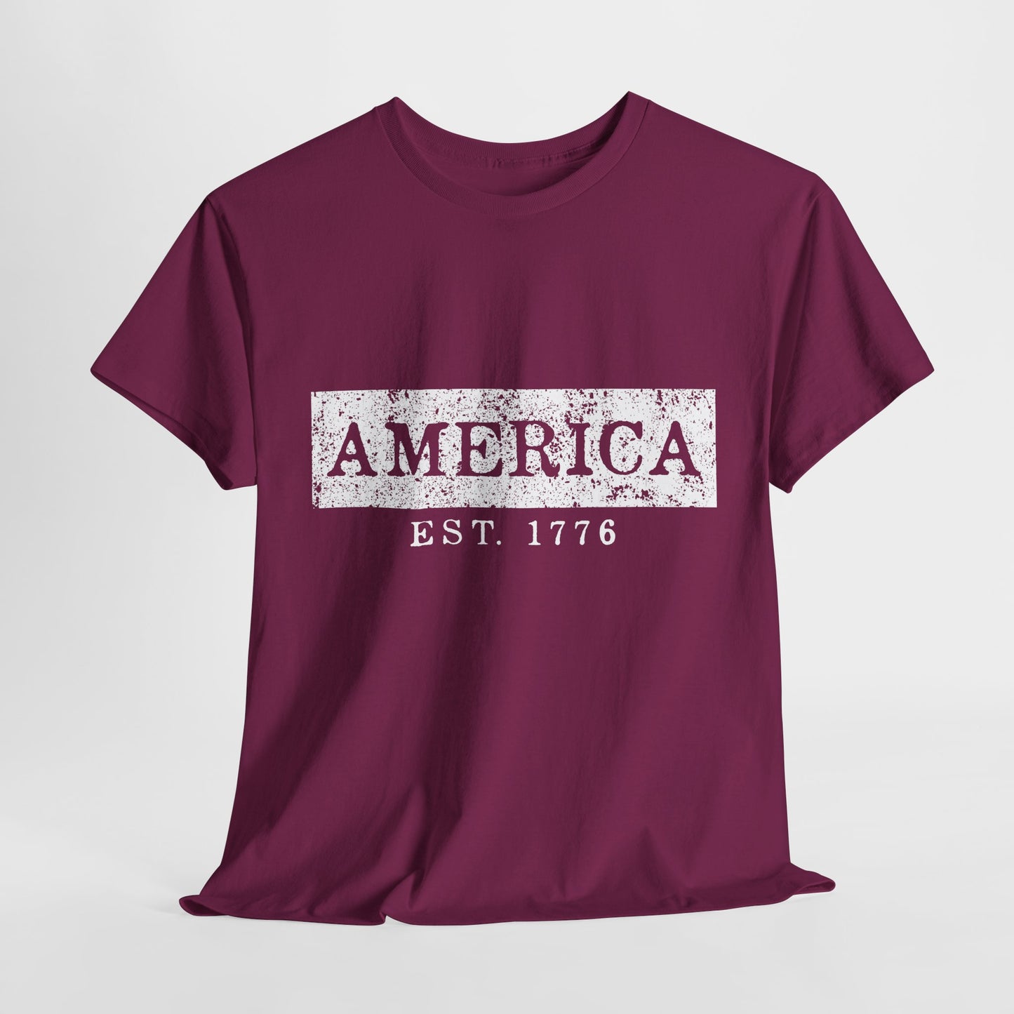 Patriotic Unisex Tee - America EST 1776, Vintage Style Shirt, Independence Day Gift, Casual Wear, Gifts for Him/Her - 13736