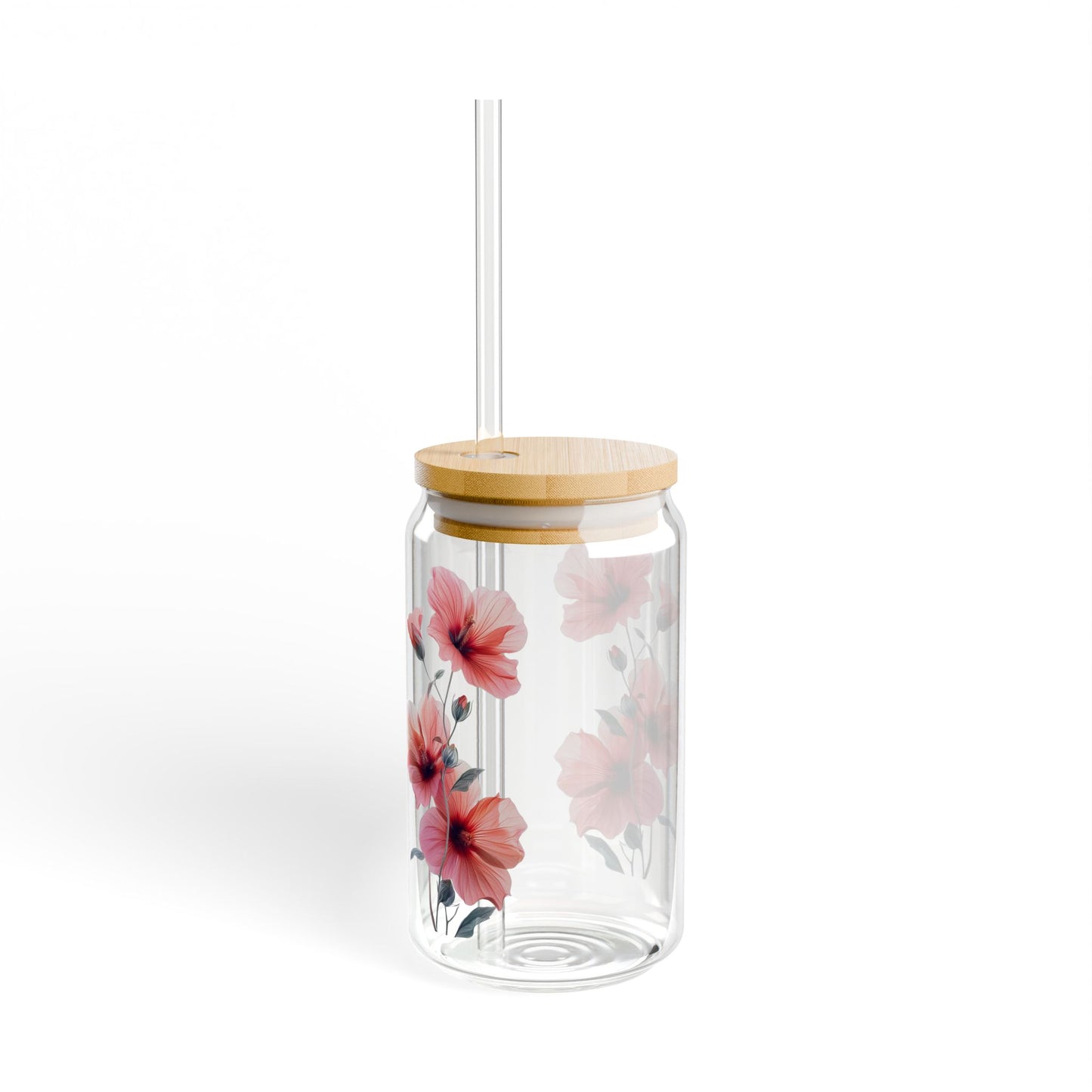 Pretty in pink petals,  Customizable - Sipper Glass, 16oz