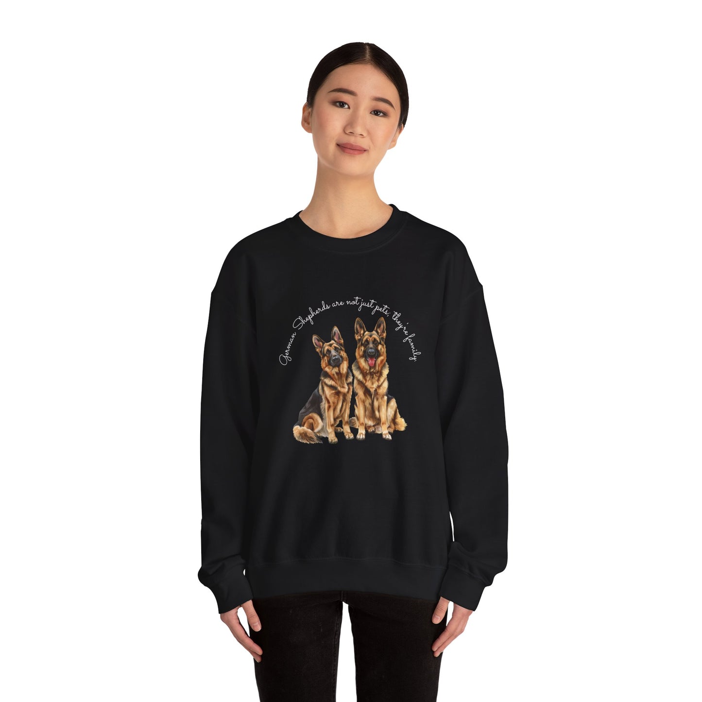 German Shepherds are not just pets; they're family - Unisex Heavy Blend™ Crewneck Sweatshirt