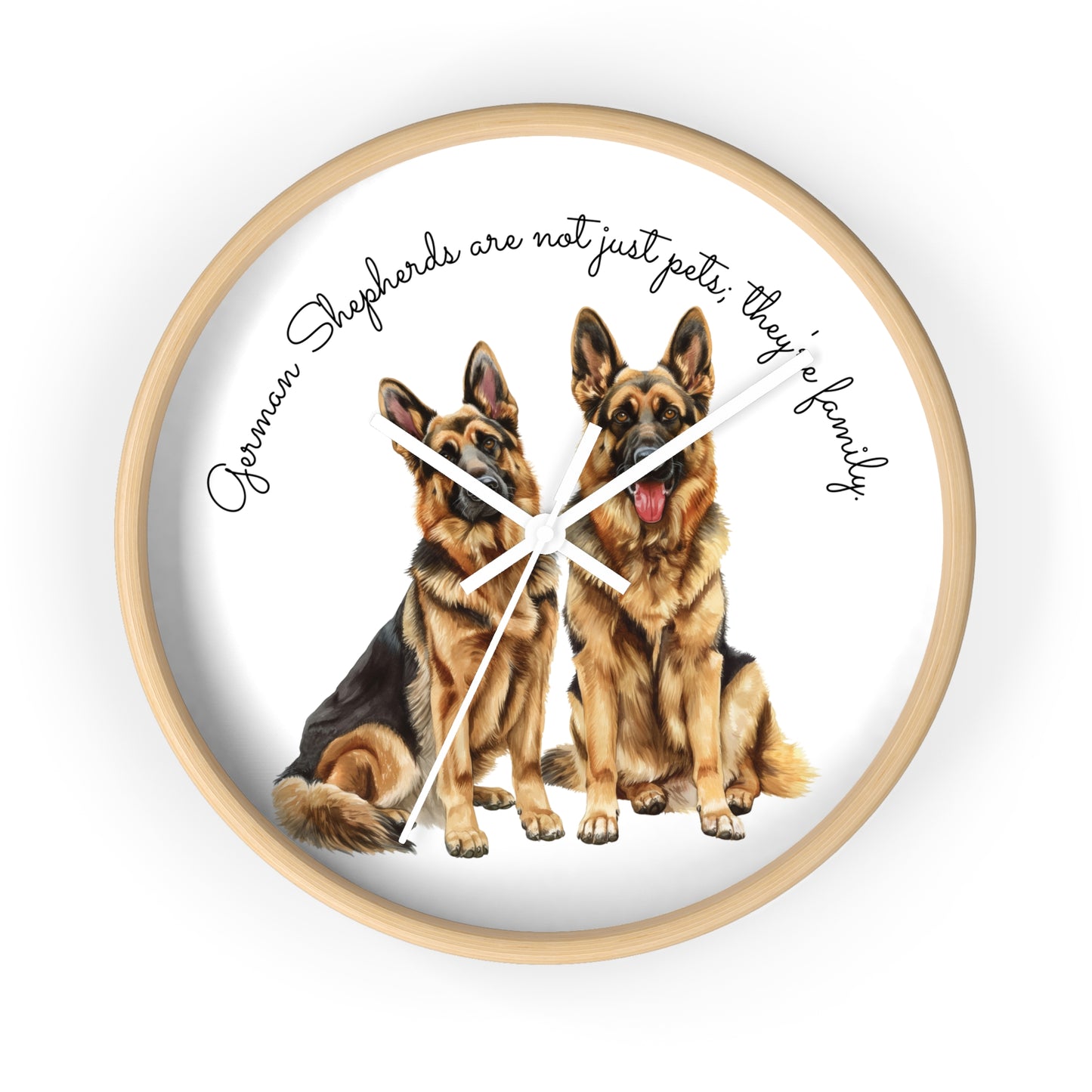 German Shepherds are Not Just Pets; They're Family - Wall Clock - 10498