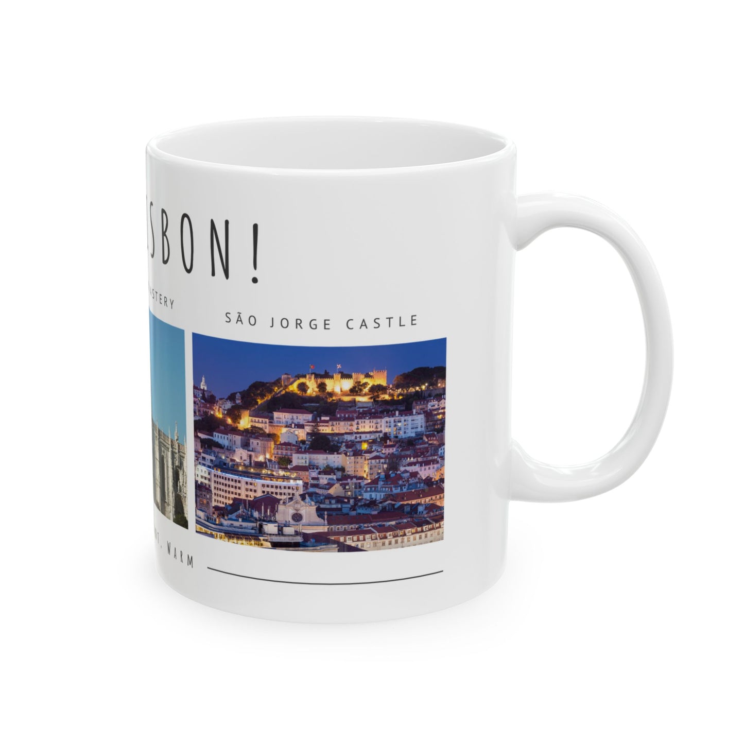 Hello Lisbon! Ceramic Mug - 11oz & 15oz, Perfect Souvenir for Travelers - 12089