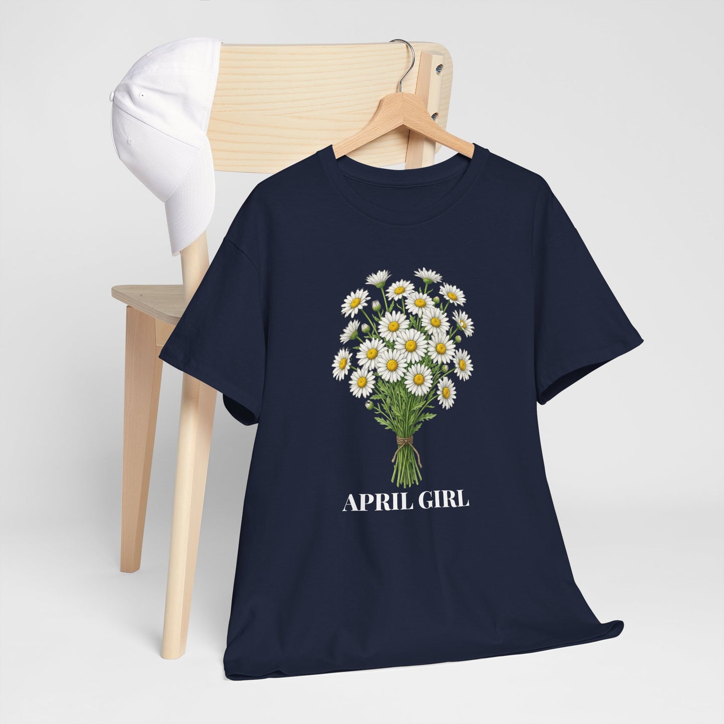 Personalized April Daisy Bouquet T-Shirt – Birth Flower Gift for Her - 14840