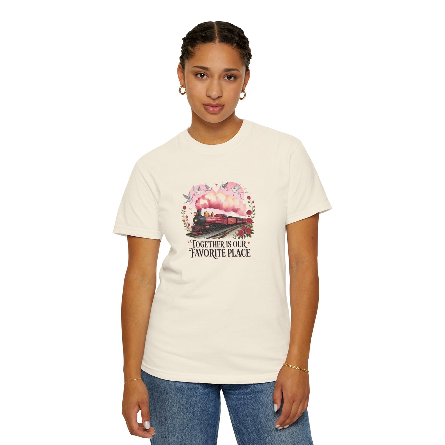 Together Is Our Favorite Place – Romantic Valentine Graphic T-Shirt  - 14738