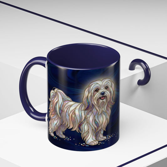 Maltese Art Coffee Mug — Stain Glass Design (11/15oz) - 14546