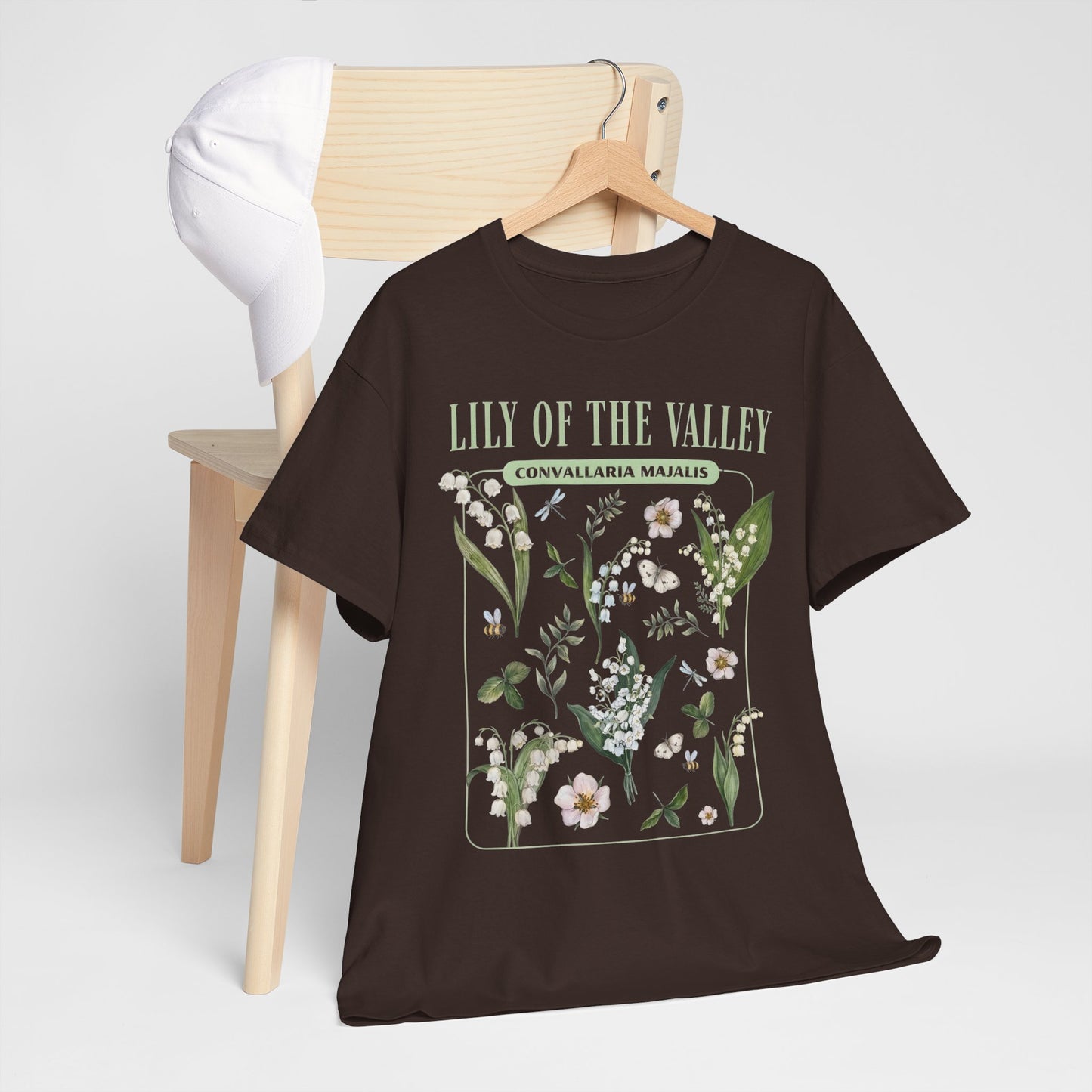 Lily of the Valley Shirt – Botanical Illustration Floral Tee (May Birth Flower) - 14883
