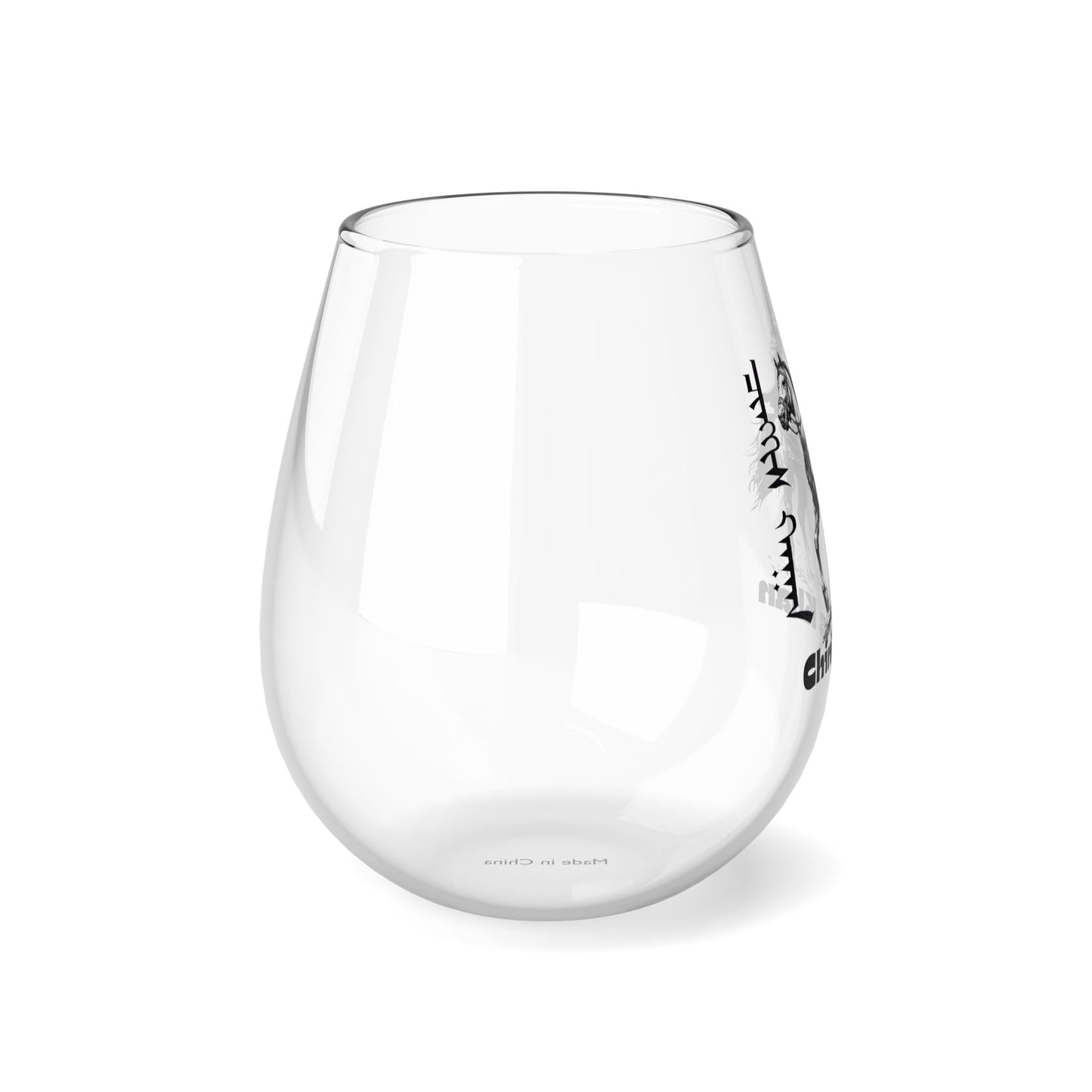 Mongolia: Chinggis Khan - Stemless Wine Glass, 11.75oz