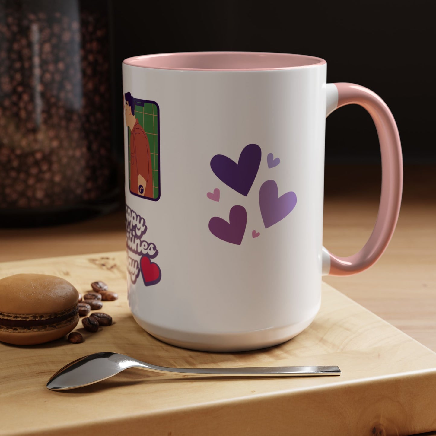 Happy Valentine's Day - Accent Coffee Mug (11, 15oz) - 11593