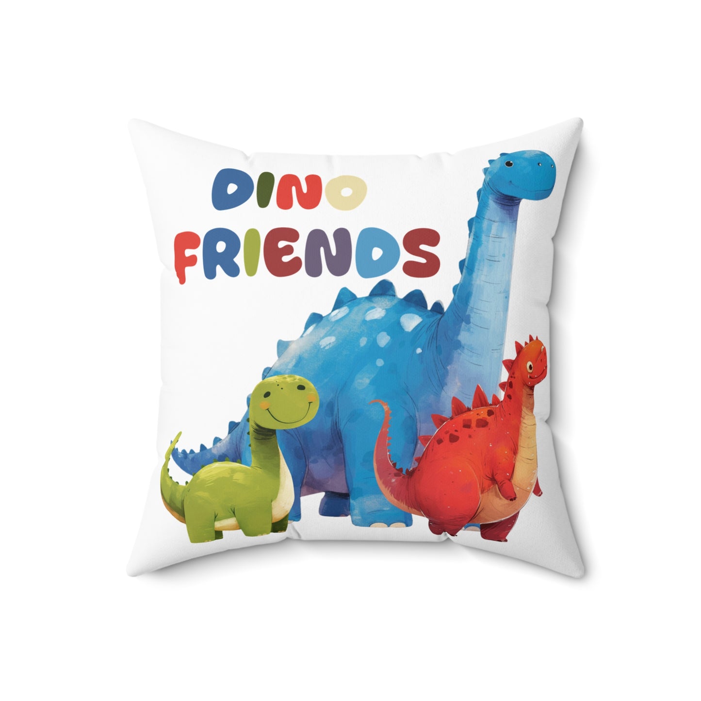 Kids: Dino Friends in Gobi - Spun Polyester Square Pillow