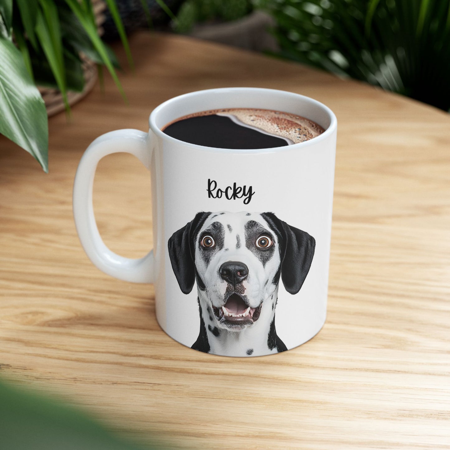 Personalized  Dog Ceramic Mug | Pet Lover Gift, Unique Coffee Cup, Dog Mom Mug, Customizable Pet Mug - 14158