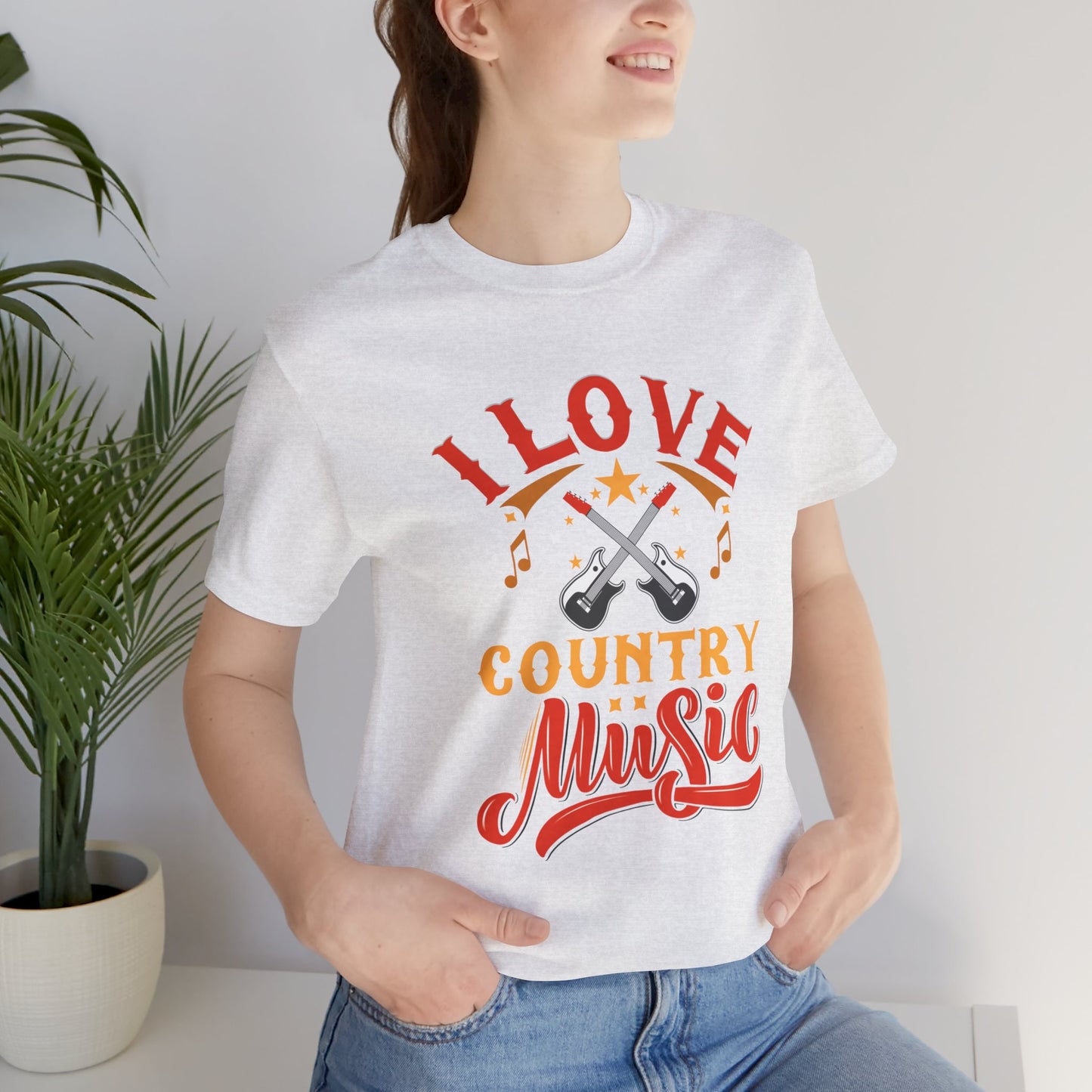 I Love Country Music - Unisex Jersey Short Sleeve Tee