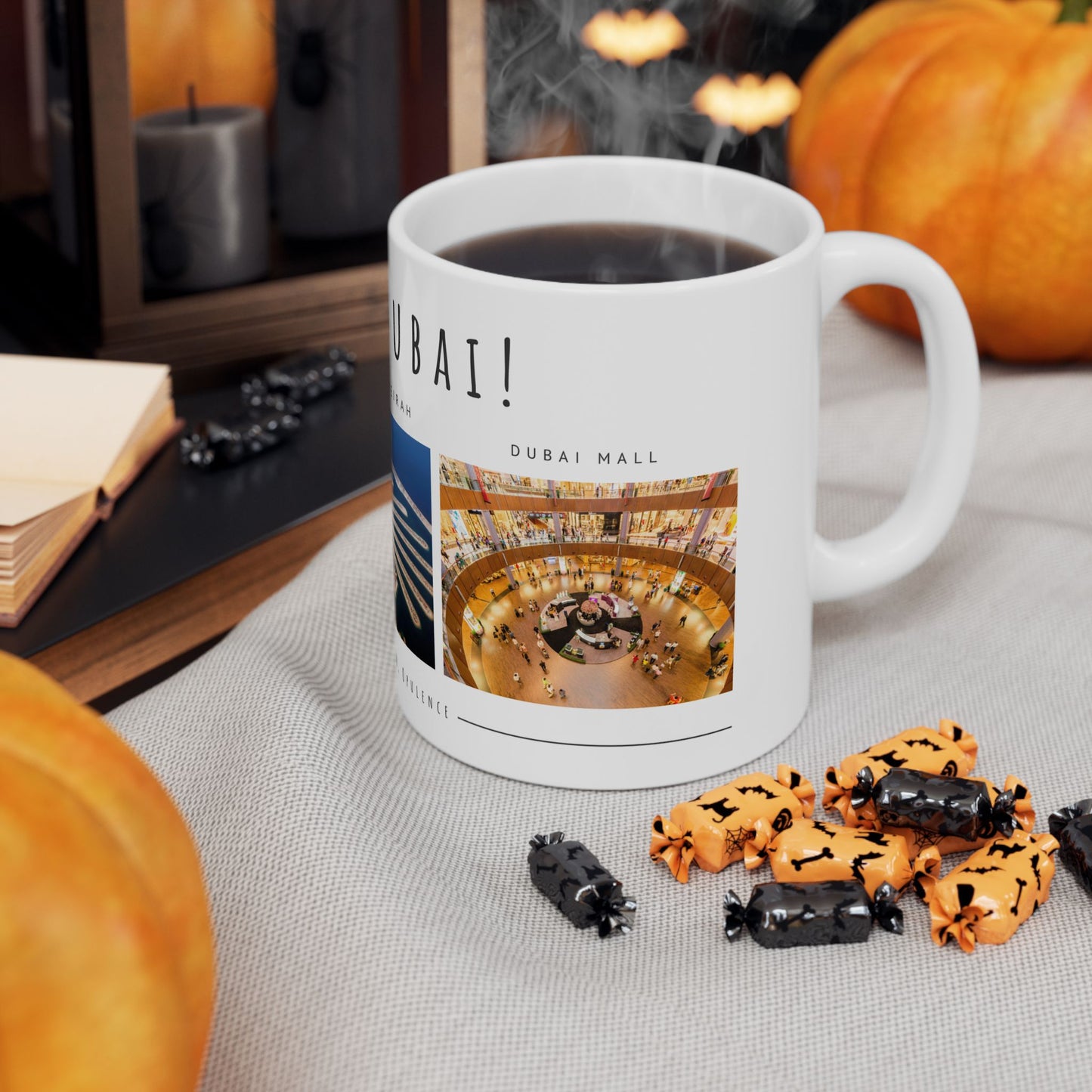 Hello Dubai - Ceramic Mug - 11oz & 15oz Options, Perfect for Travelers & Souvenir Lovers - 11945