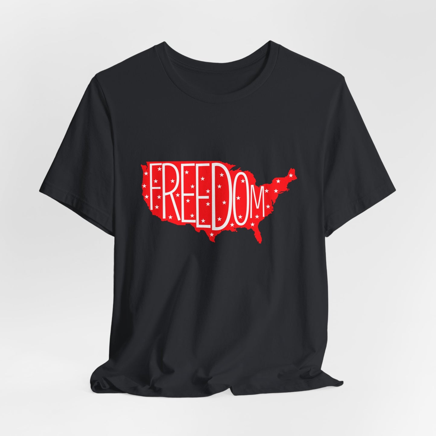 USA Freedom Tee - Comfortable Unisex Jersey Short Sleeve T-Shirt, Perfect for Independence Day, Casual Wear, Gifts, 4th of July - 13652