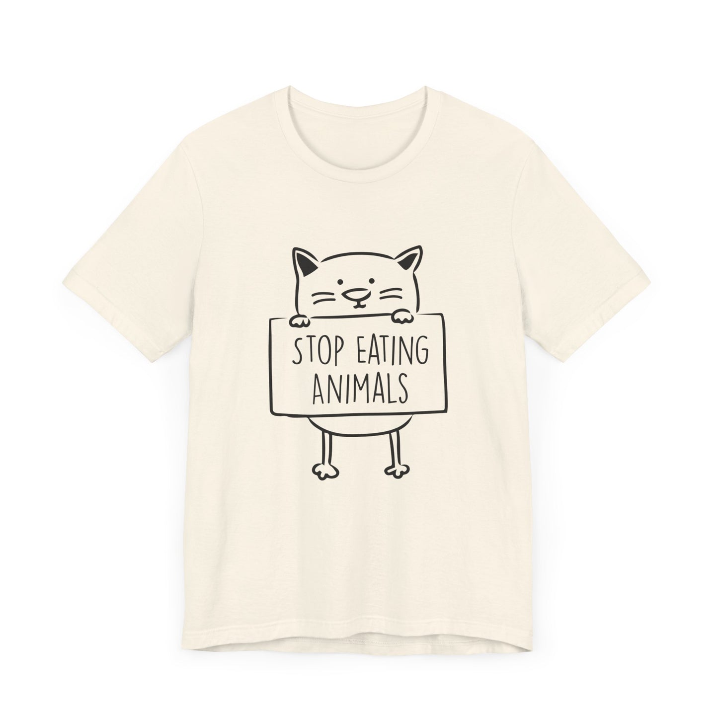 Vegan: Stop Eating Animals - Unisex Jersey Short Sleeve Tee