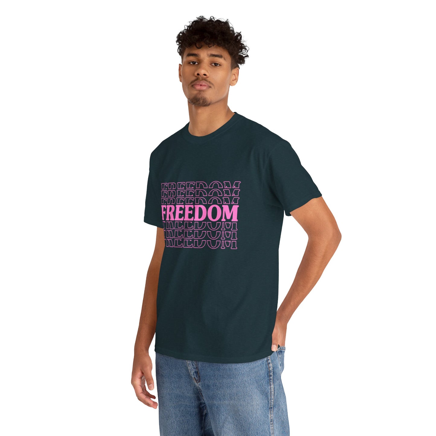 Bold Freedom Graphic Tee, Unisex Heavy Cotton Shirt, Casual Wear, Gift for Freedom Lovers, Statement T-Shirt, Everyday Essentials - 13518