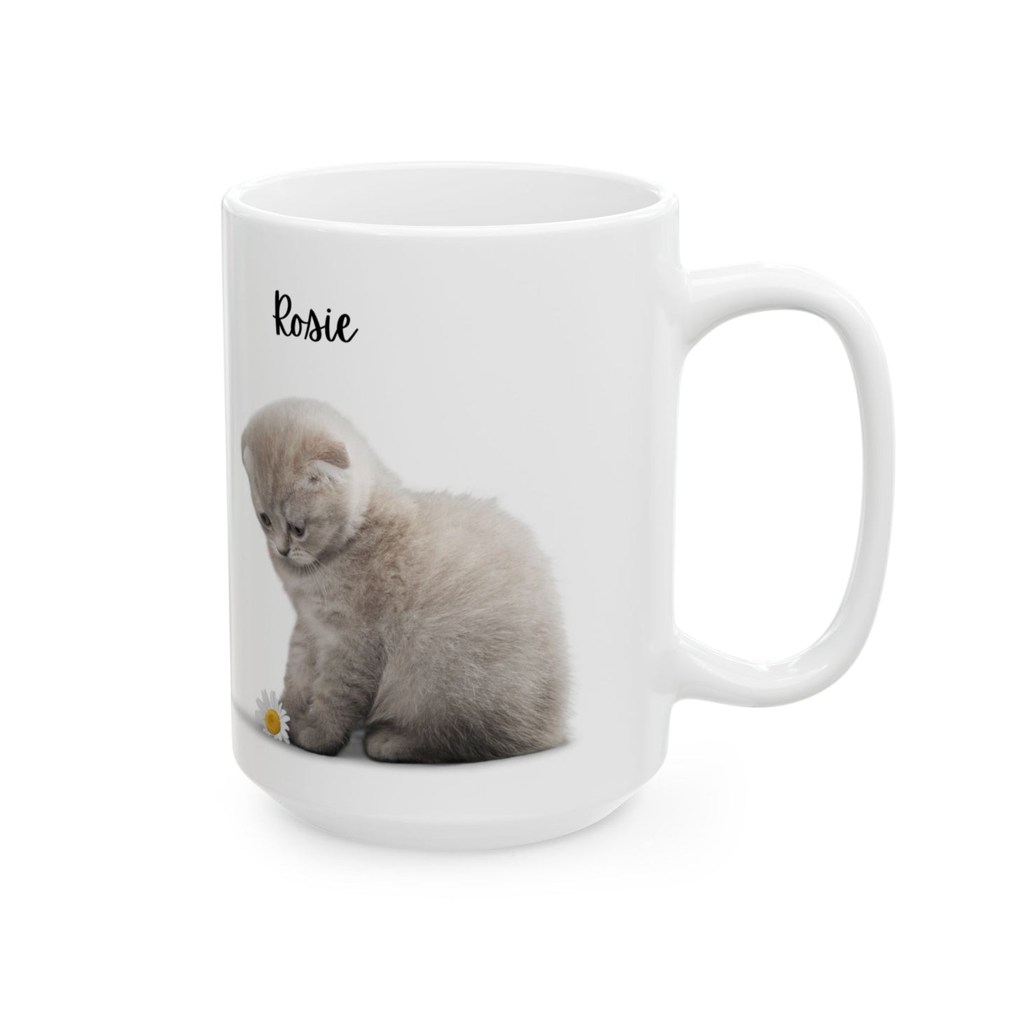 Personalized Cat Lover Mug | Customizable Gift for Animal Enthusiasts, Pet Owner Coffee Cup, Cute Cat Design, Unique Pet Gifts - 14203