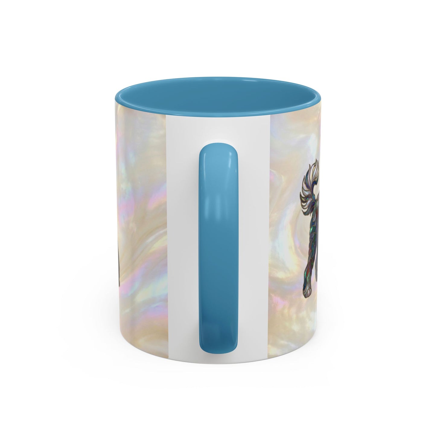 Portuguese Water Dog Accent Coffee Mug — Stained Glass Design (11/15oz) - 14655