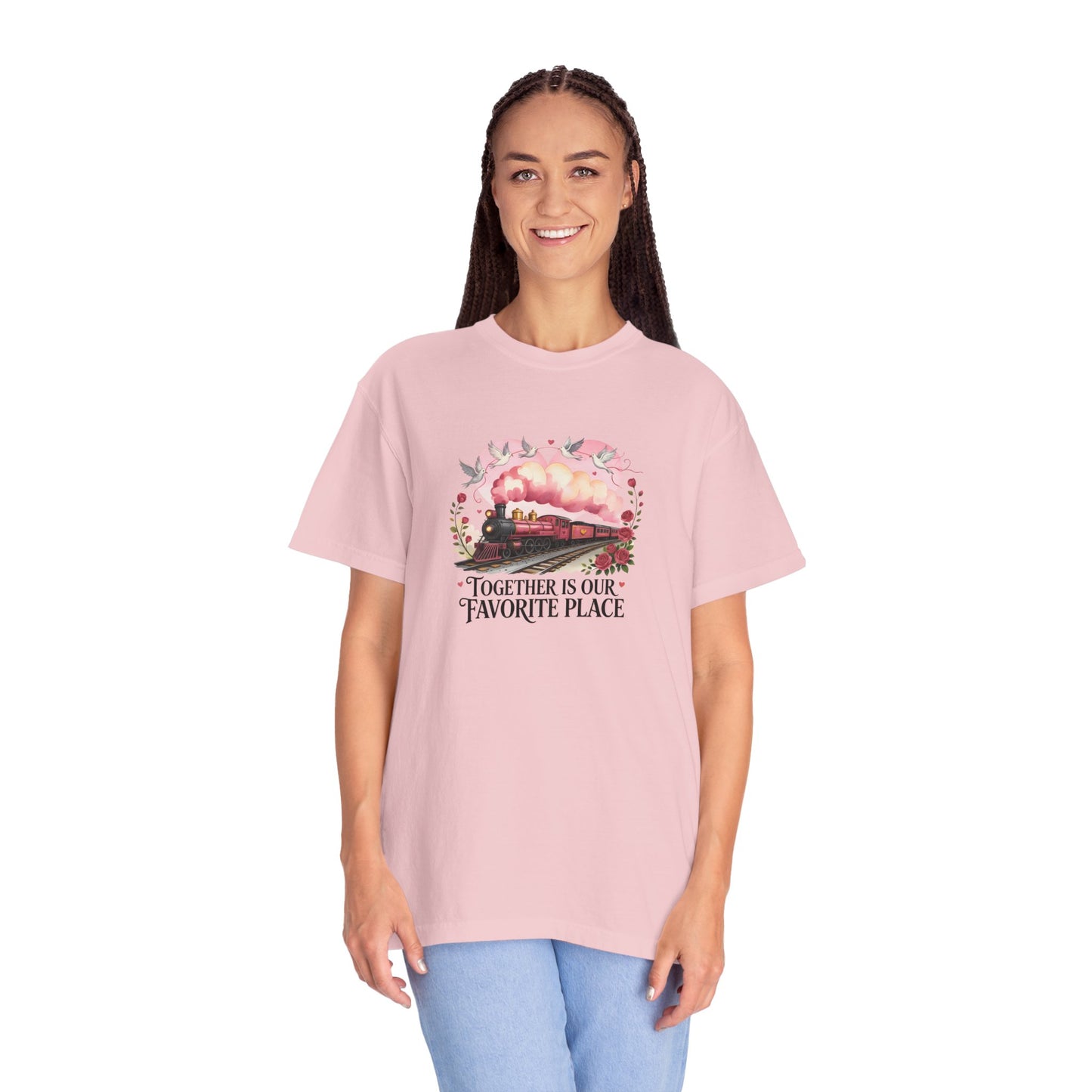 Together Is Our Favorite Place – Romantic Valentine Graphic T-Shirt  - 14738