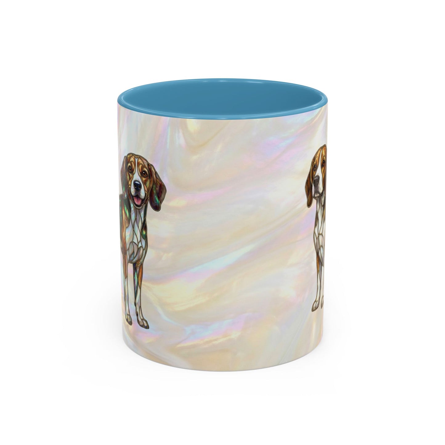 Beagle Accent Coffee Mug — Stained Glass Design (11/15oz) - 14615