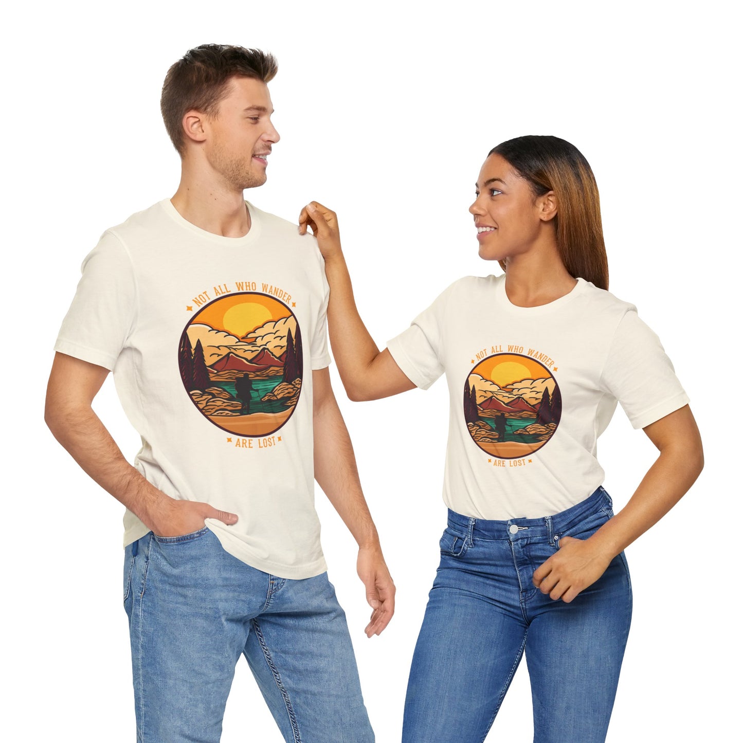 Camping: Not All Wander Are Lost - Unisex Jersey Short Sleeve Tee