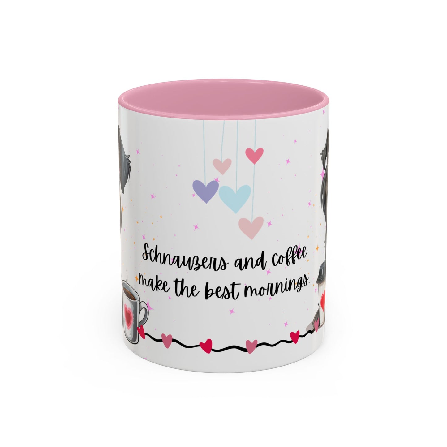 Schnauzers and Coffee Make the Best Mornings - Colorful Mugs, 11oz - 10655