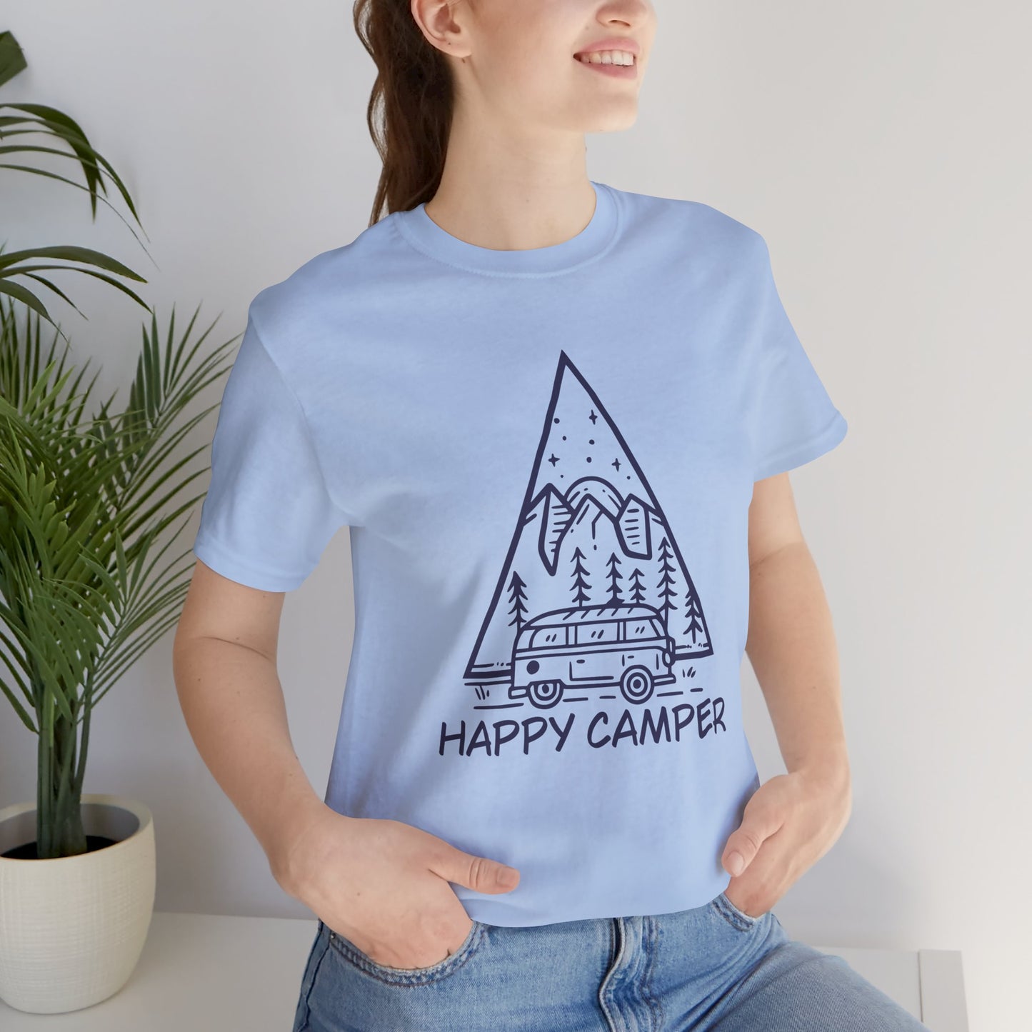 Happy Camper - Unisex Jersey Short Sleeve Tee - 12604